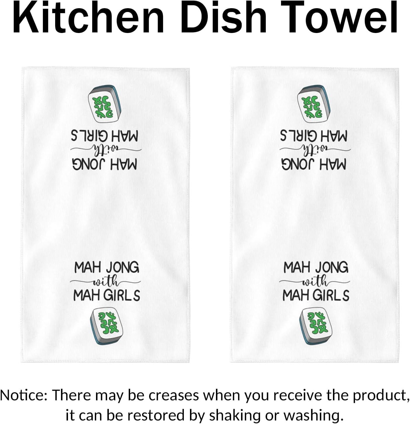 Mahjong Gifts Kitchen Towels, Decorative Dish Towels, 2 Pack Hand Towels, Mahjong Gifts for Women, Tea Towel for Bathroom Kitchen, 16x24 Inch - Image 7