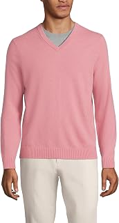 Lands' End Men's Fine Gauge Cashmere V-Neck Sweater