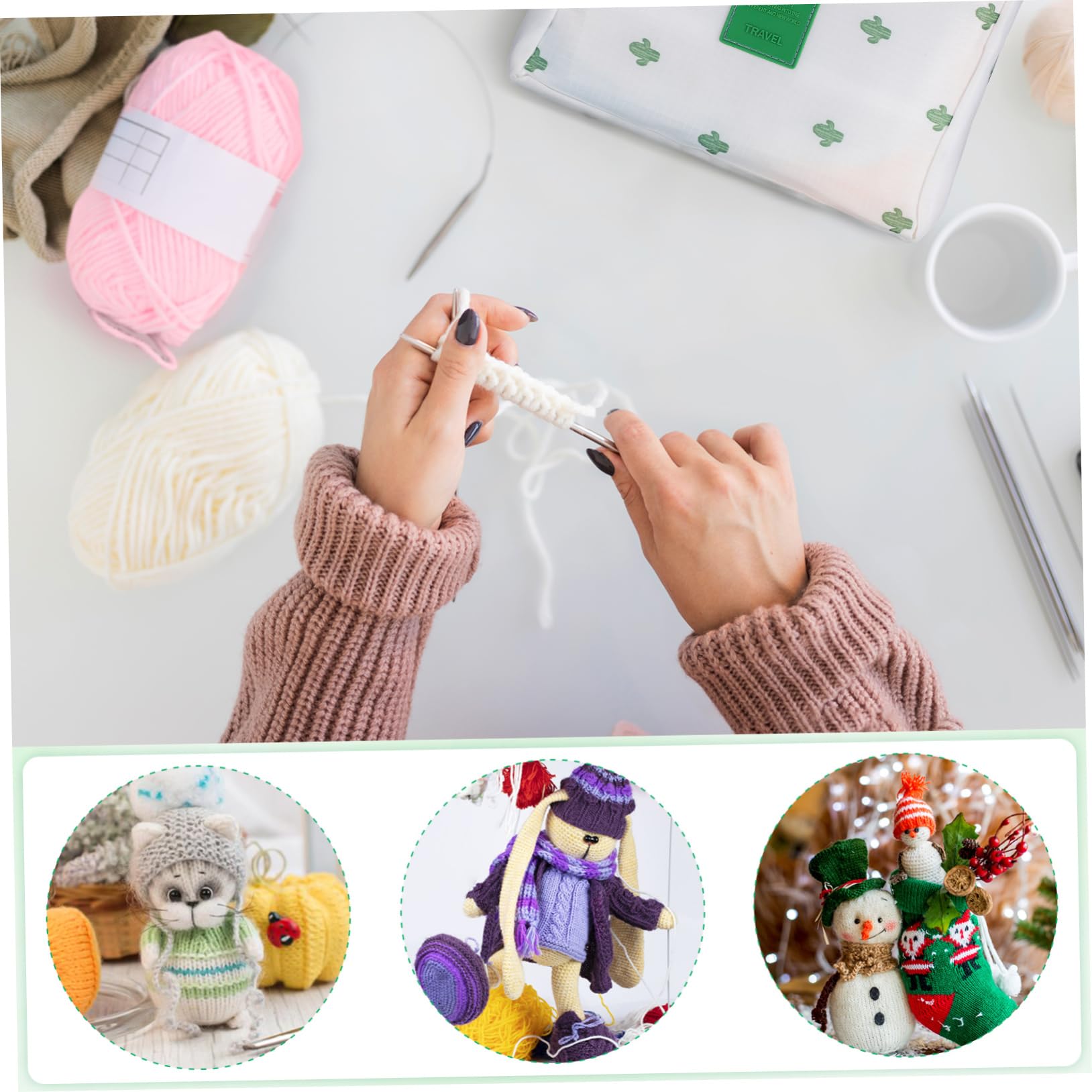 TEHAUX Kit de Inicio para Tejer para Principiantes, 1 Set de Crochet