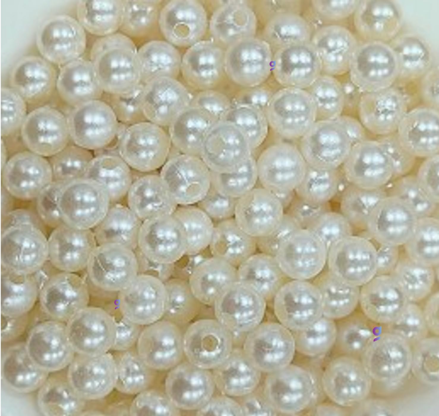 Pearl Beads for Craft & Jewelry - White -7