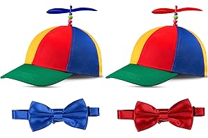 Tweedle Dee and Tweedle Dum Costume Accessory Kit with Propeller Hat and Bow Tie