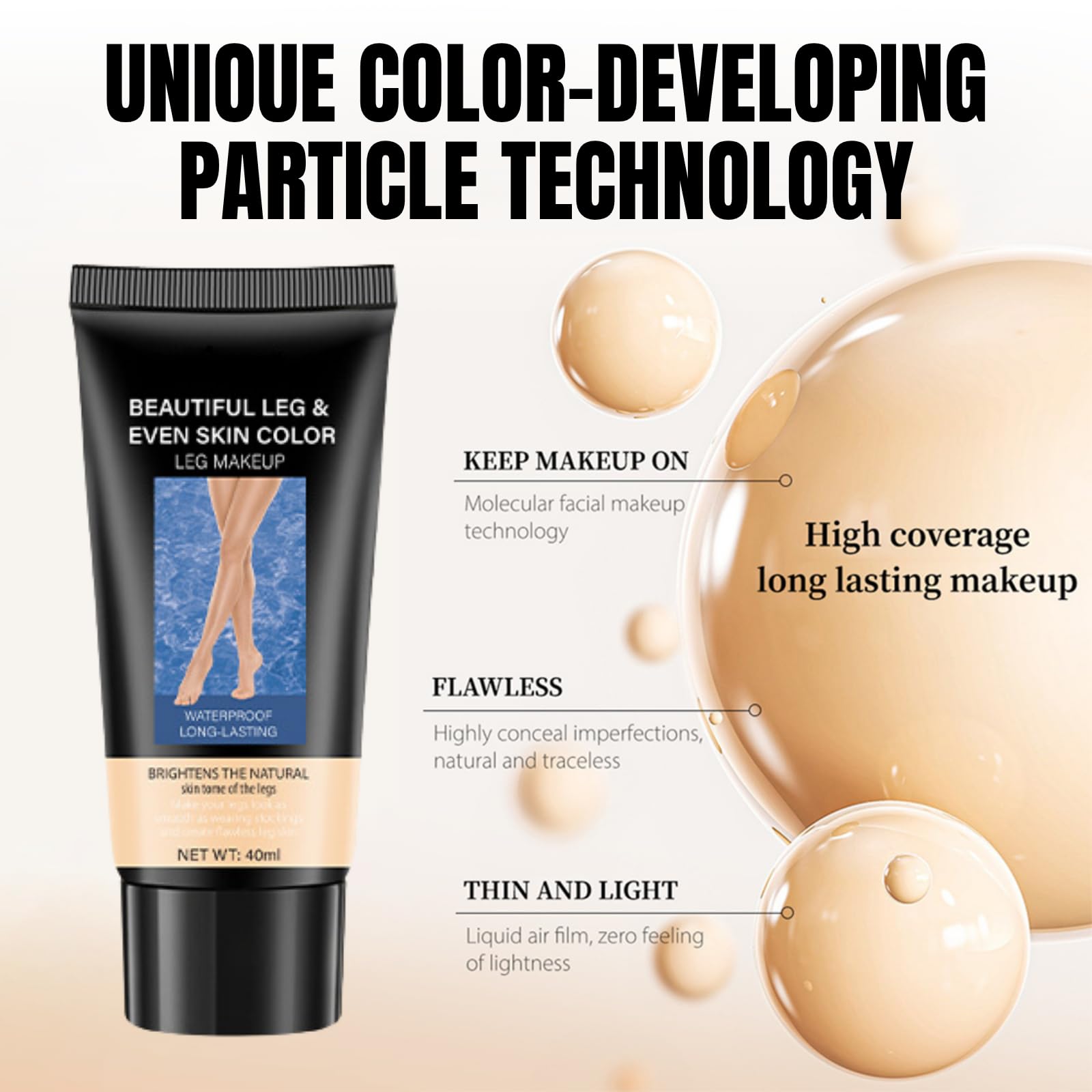 Body Coverage Perfector, 2pcs Concealer Full Coverage, Body Leg Scar Tattoo Cover Up Makeup - Image 4