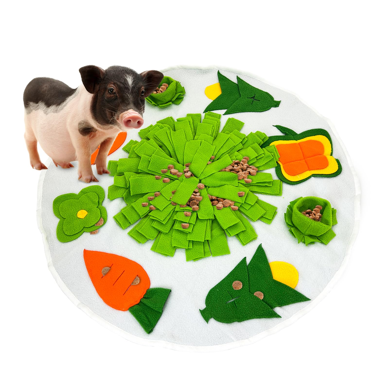 Snuffle Mat for Mini Pig,Pig Toys for Mini Pigs,Mini Pig Supplies,Pet Treats Feeding Mat,Puzzle Toys Encourages Natural Foraging Skills,23 X 23 Inches