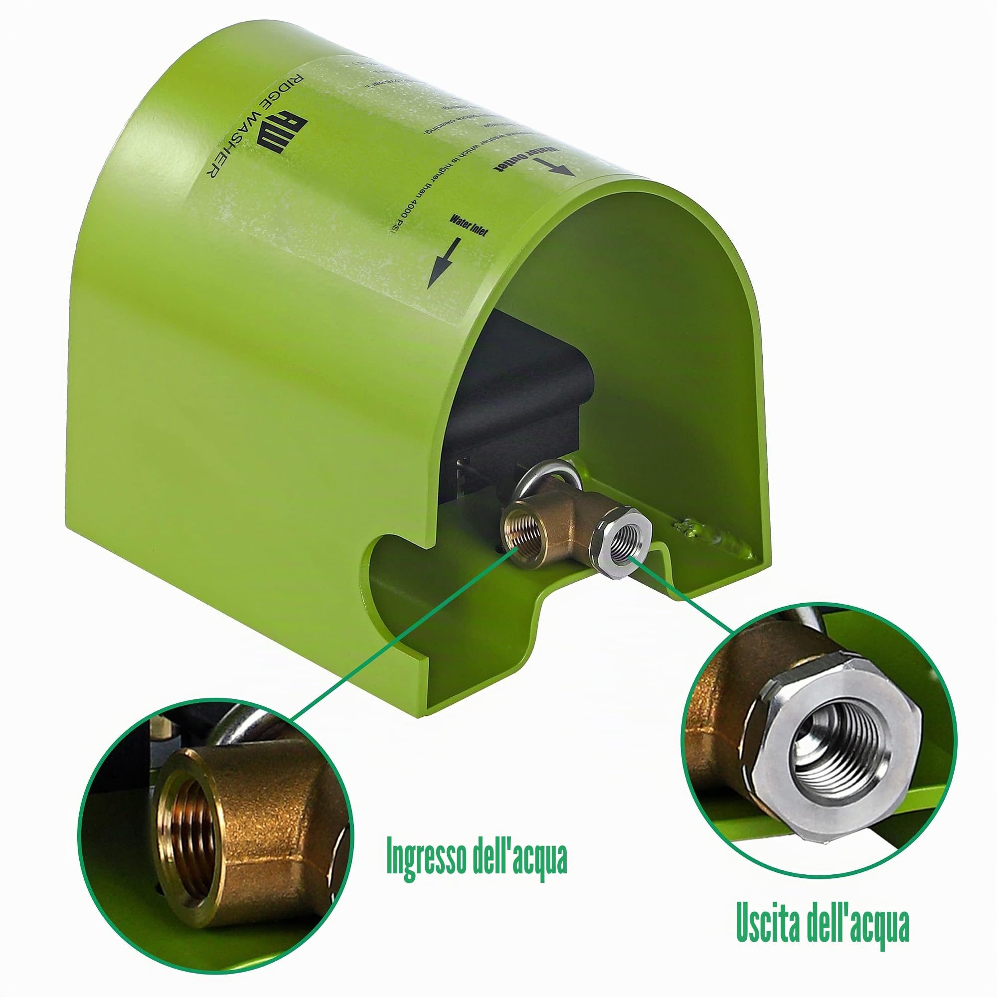 RIDGE WASHER Kit Jetter valvola a pedale per idropulitrice, valvola a sfera di lavaggio di potenza, valvola di controllo del piede 4000 PSI