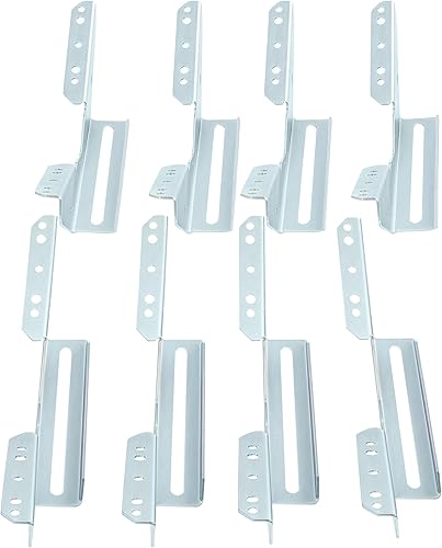 Miniatura 7 de KUAFU 8Pcs Trailer Wing Bracket Universal Fit Bunk Bolster Boat Pontoon Wing Brackets V Wing Bracket Silvery Steel Galvanized Heavy Duty