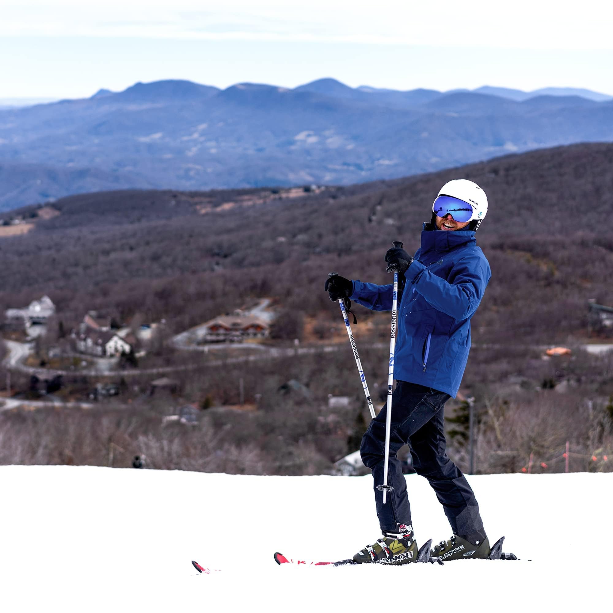VANRORA OTG Gogle narciarskie, gogle snowboardowe (biała oprawa/szara soczewka z powłoką Revo Blue Coating VLT 10,5%)