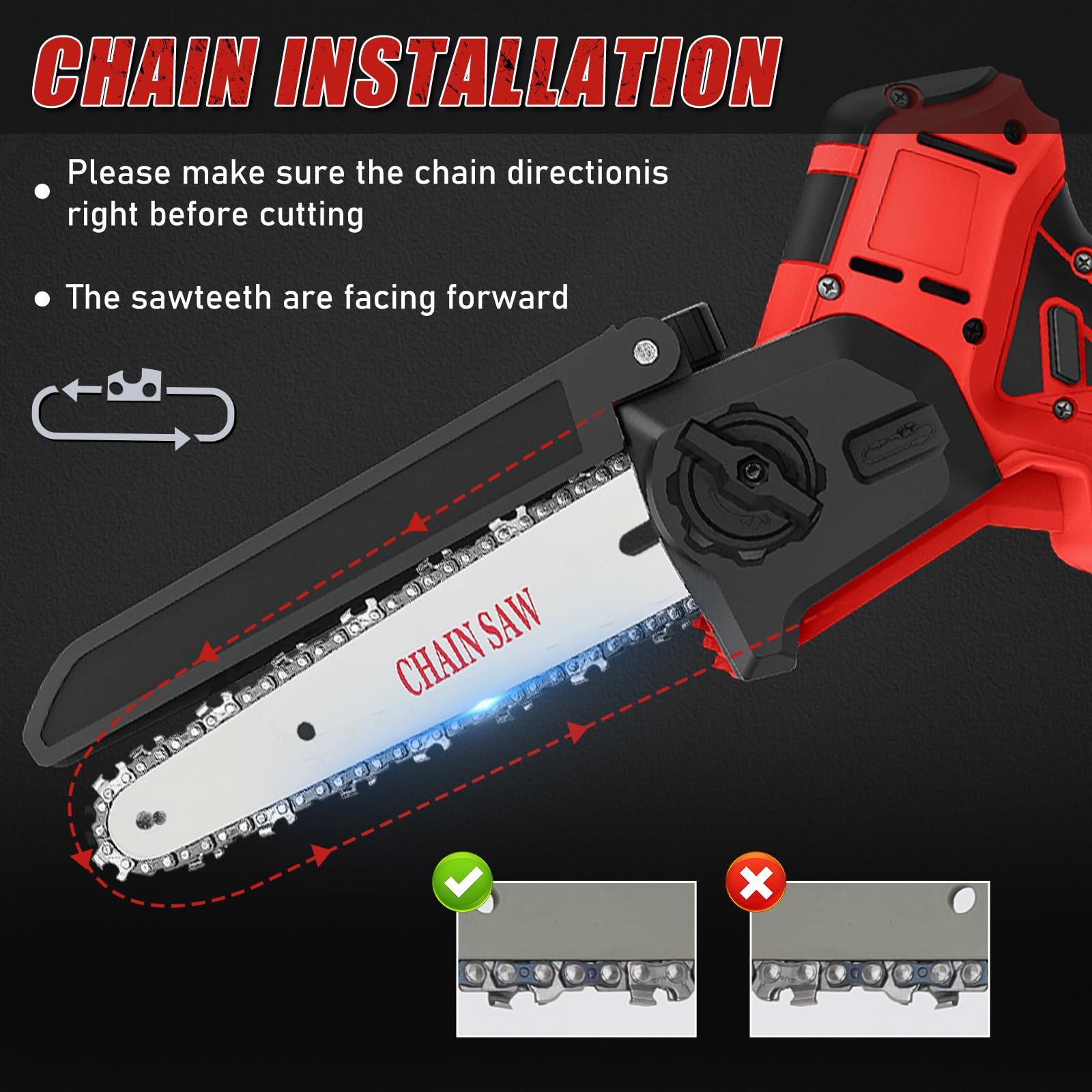 Motosega a batteria, tagliasiepi 3 in 1, compatibile con Milwaukee 18 V, senza batterie