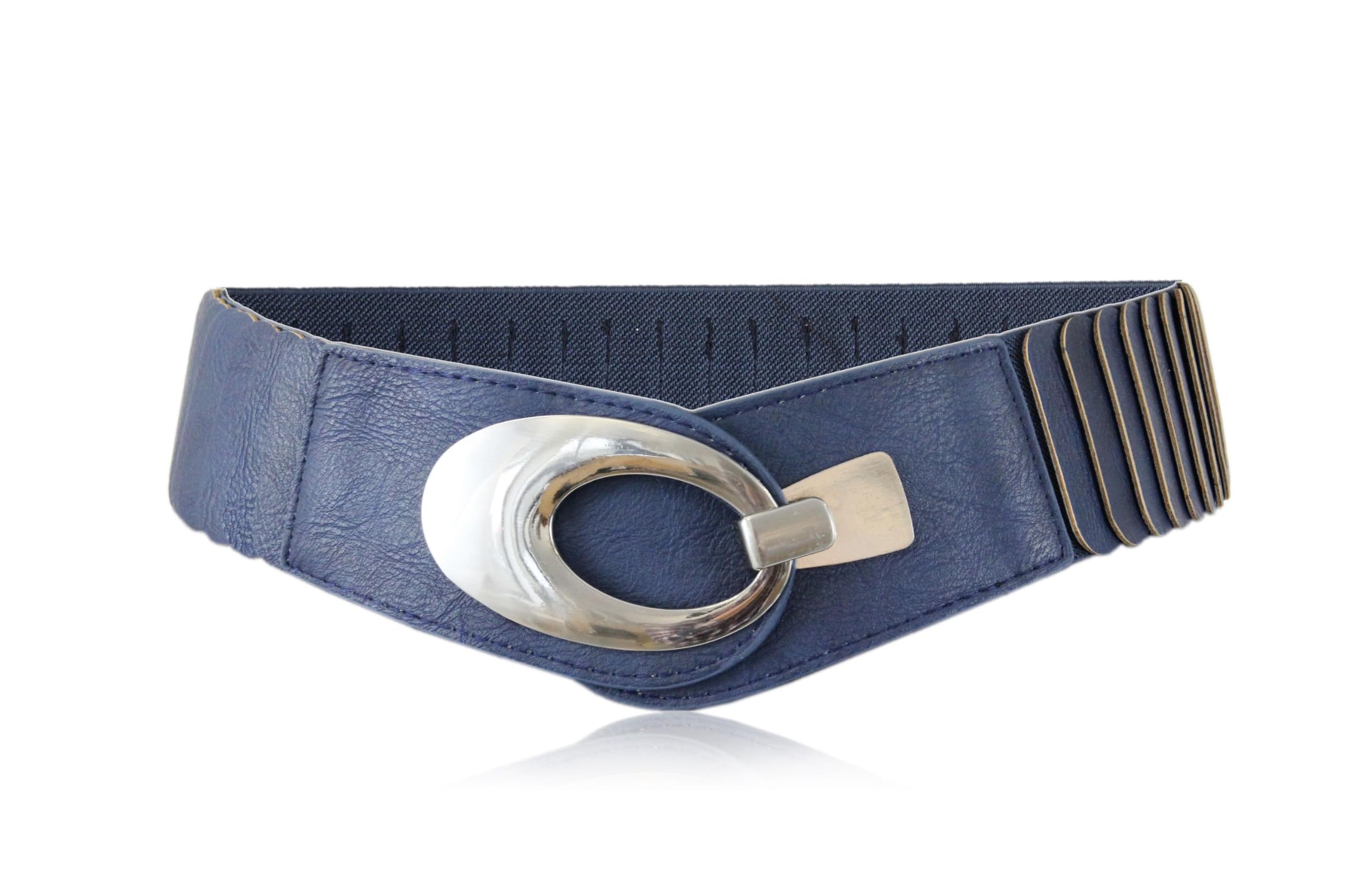 irisaa Brede damesriem, elastische tailleriem, heupriem, stretch riem met haaksluiting, lichtgrijs, One Size