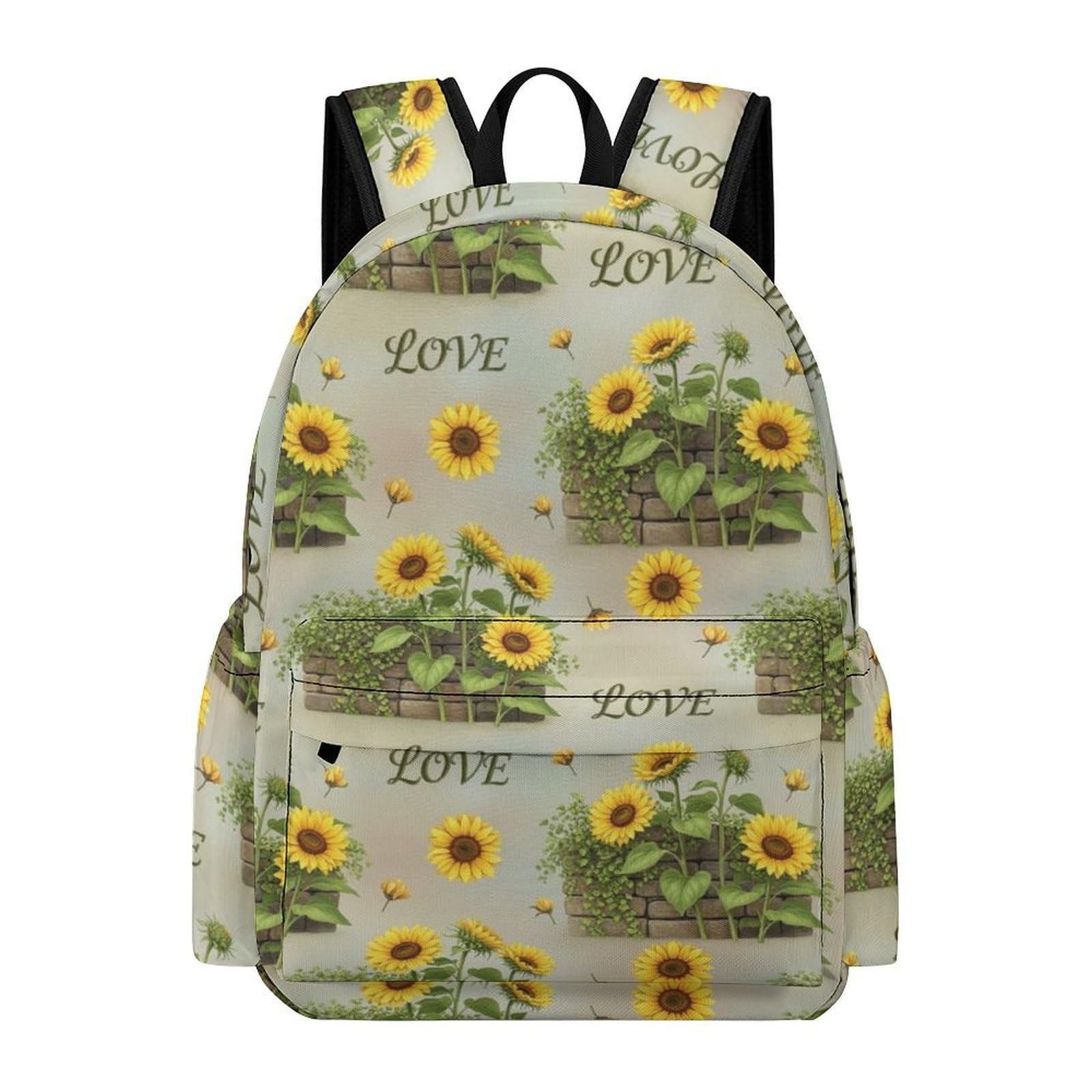 Sac à dos ordinateur portable allégeant la charge avec style tournesol rétro - 8