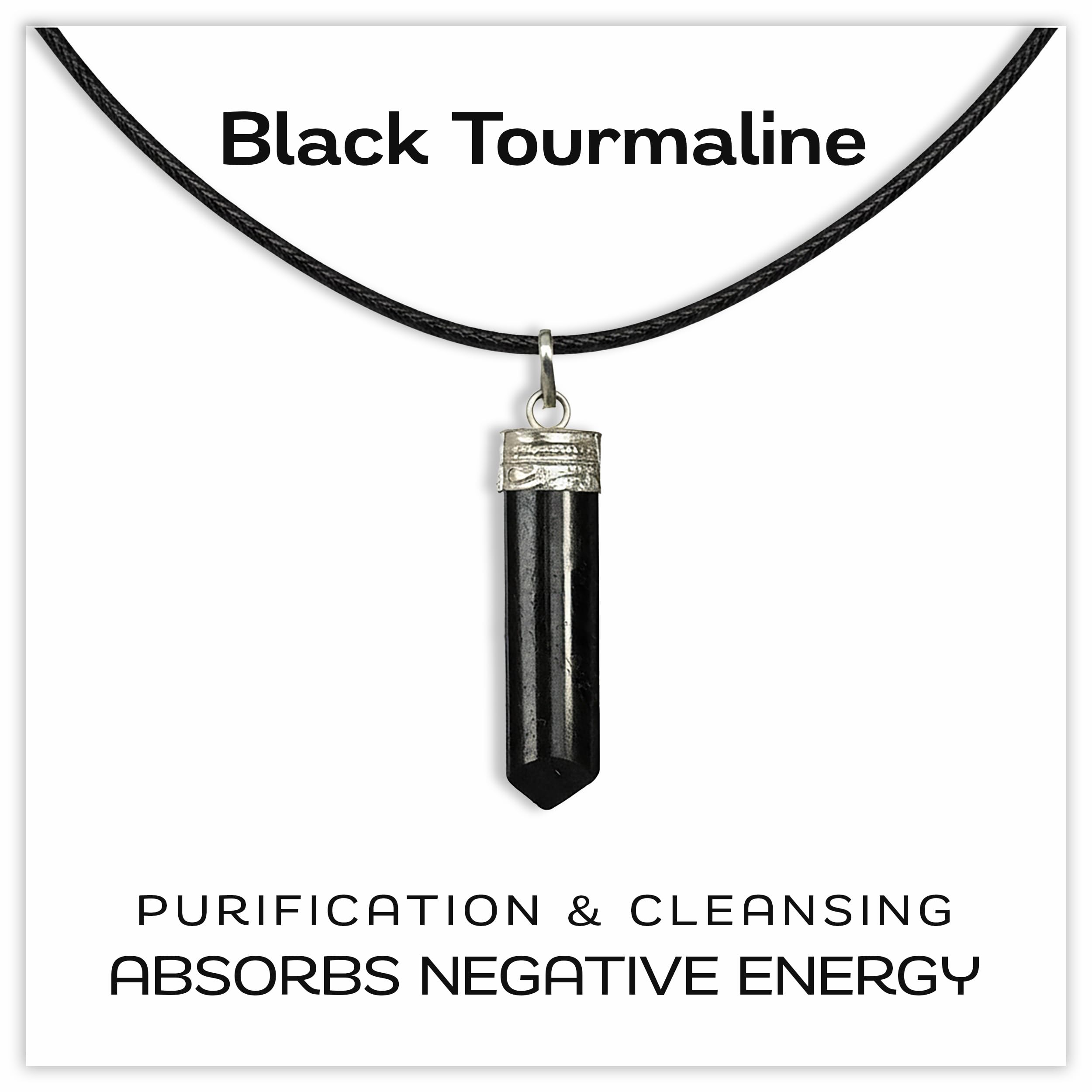 AYANA Black Tourmaline Necklace | Ethically Sourced, Handmade Black Tourmaline Jewelry - Protection Crystals | Healing Crystal Necklaces for Women and Men - Turmalina Negra Collares de Mujer