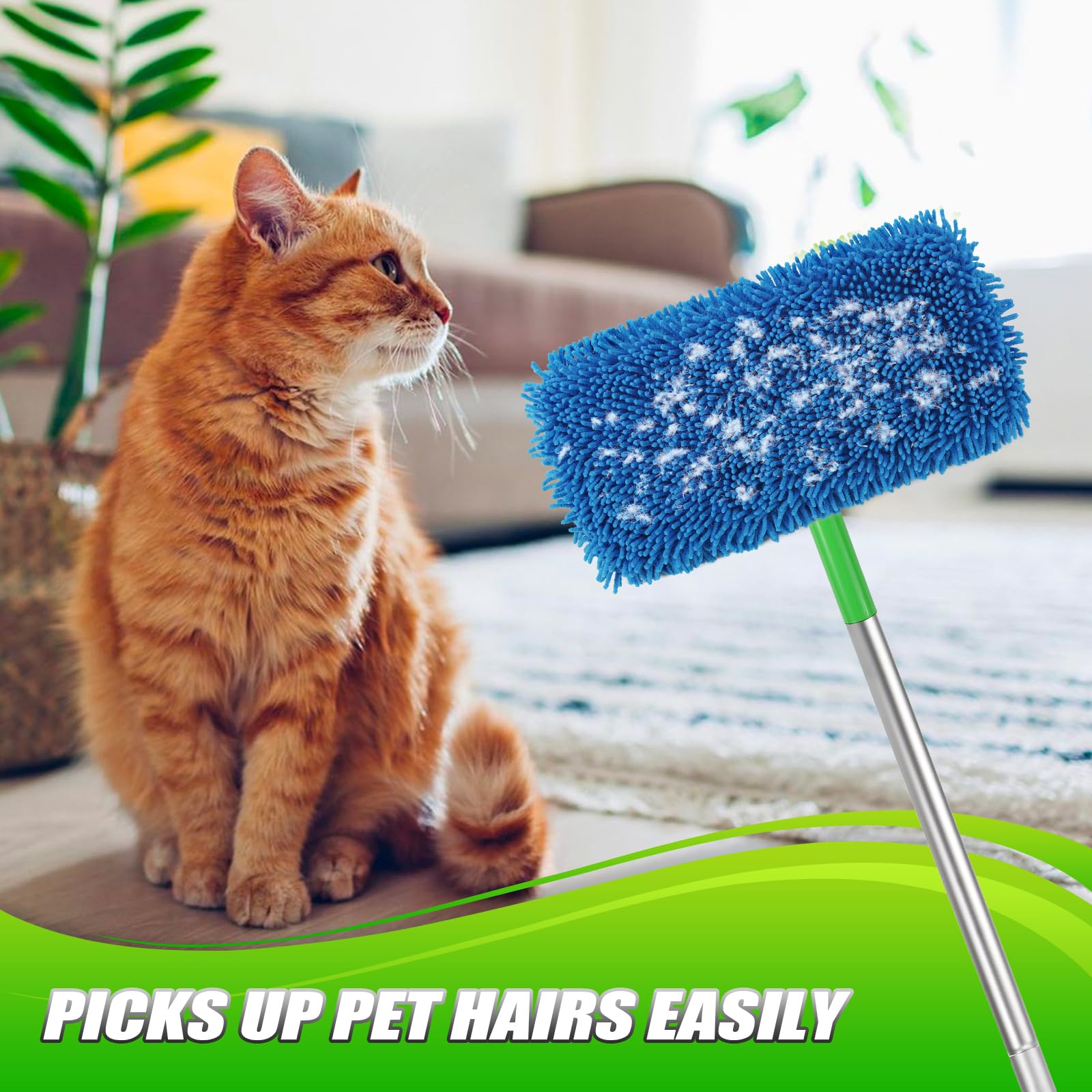 Panni Microfibra Per Pavimenti – Set 4 Pezzi, Ad Alta Assorbenza, Compatibili Con Scope Piatte 10-12 Pollici, Per Peli Animali