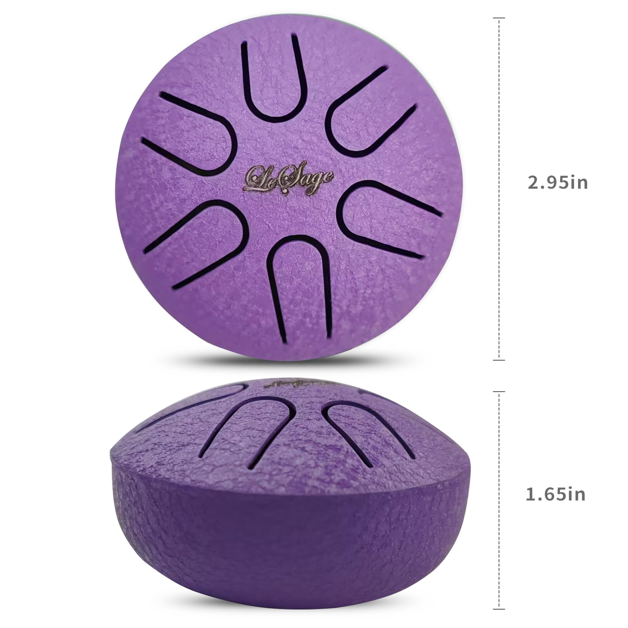 LeSage for Outside Chakra Mini Steel Tongue 3 Inch Sound Healing Zen Meditation 6 Note Handpan for Adults Yoga Gifts