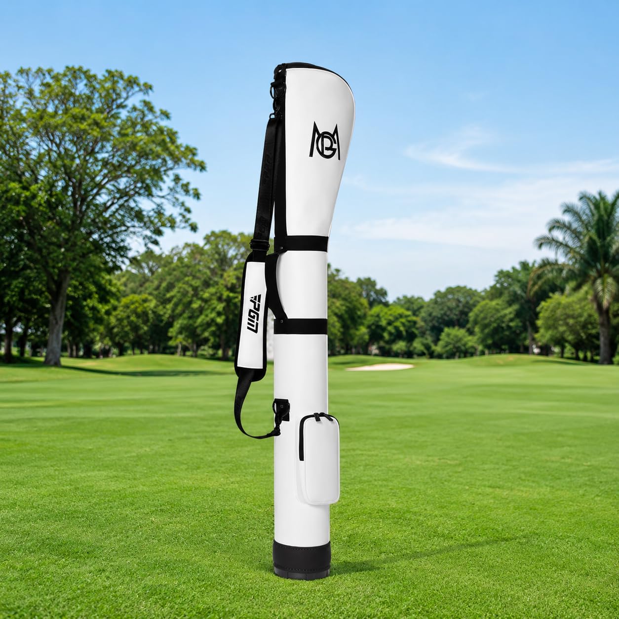 Damen Golf Tasche mit Hauptfach Reißverschluss Schultergurt Tragegriff Seitenfach Und Verstärktem Boden aus Synthetischem für Sport Outdoor-aktivitäten Urlaub