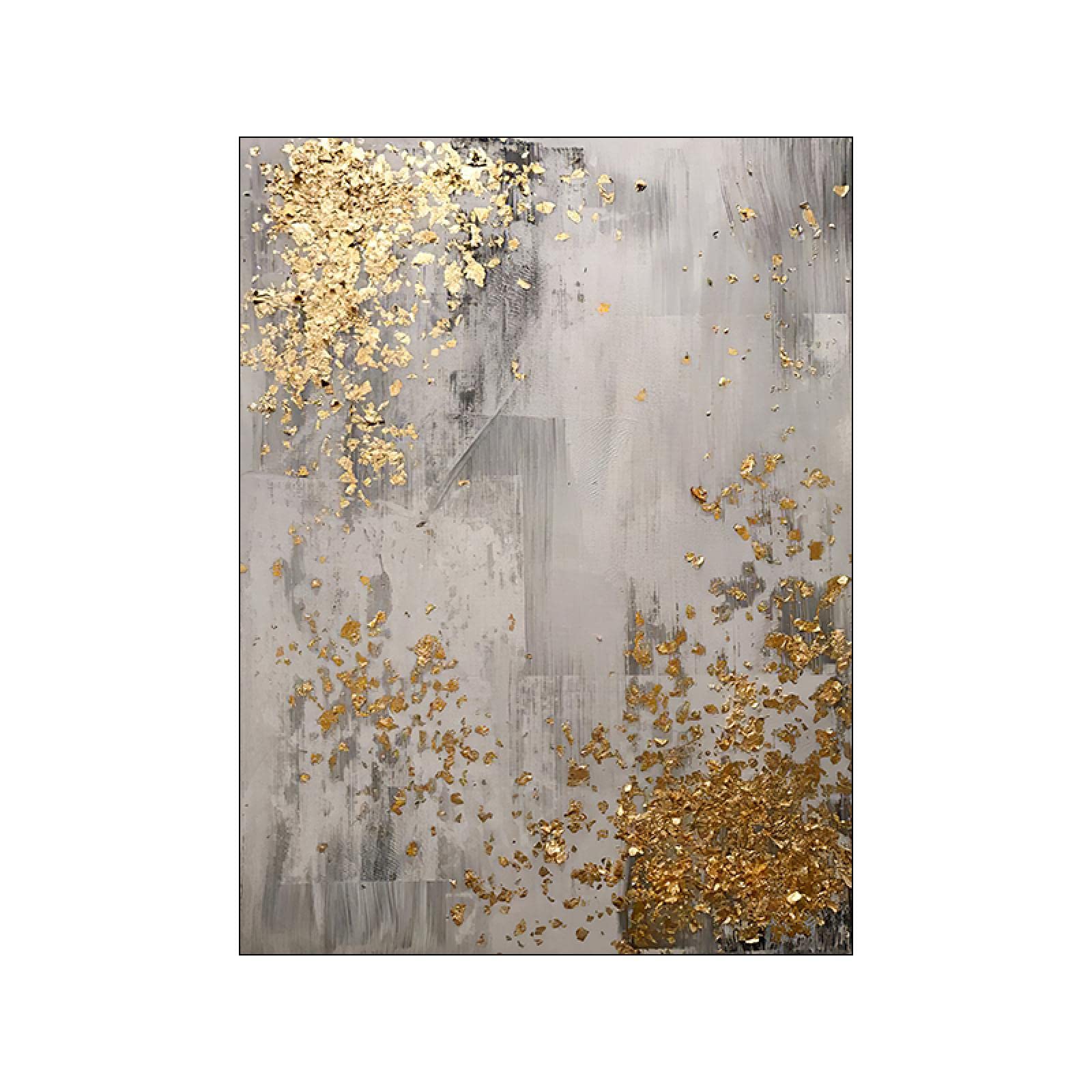 Art mural abstrait Lot de 2 impressions encadrées Poster Wall Art Toile Peinture Vintage Golden Minimalist Luxury Picture 20x35cm(8x14in) x2 avec cadre