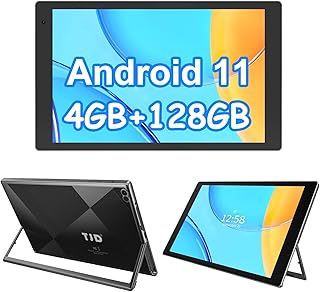 Android 11 Tablet 10.1 Inch Tablets with Stand, 4GB RAM 128GB ROM 512GB Expandable, Quad-Core Processor, Google GMS Tablet, 6000mAh Fast Charge, 8MP Dual Camera, 2.4G/5G WiFi6, IPS HD Touch Screen