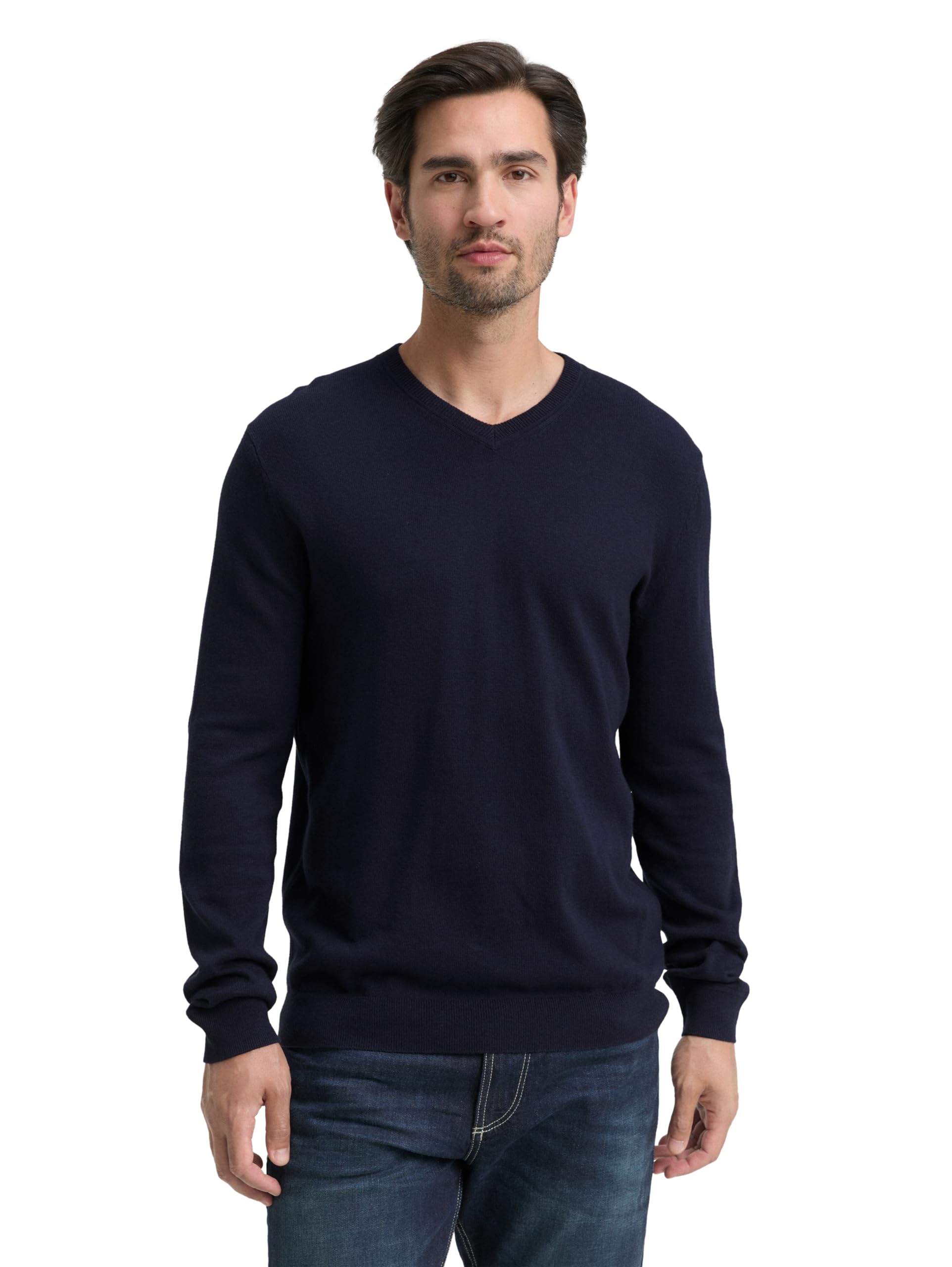 Tom Tailor Herren 1048016 Strickpullover mit Kaschmir-Anteil (1er Pack)