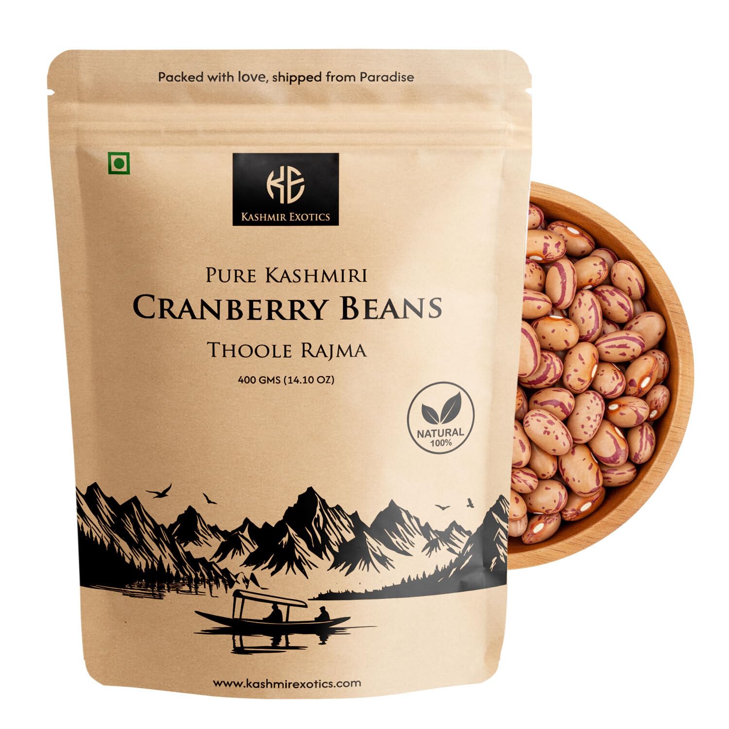 Kashmir Exotics Premium Kashmiri Cranberry Beans (Thoole Rajma) 400g – 100% Natural, High-Protein Whole Pulses – Rich in Fiber, Iron & Essential Nutrients – Healthy Superfood-image-31