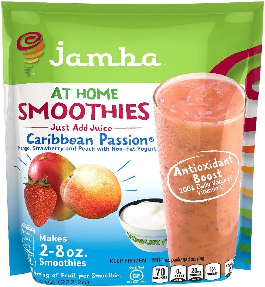 JAMBA JUICE Smoothie, Caribbean Passion, 8 Ounce (Pack of 8)