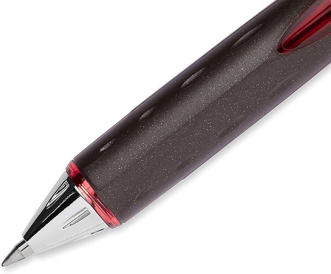 uni-ball Vision RT Retractable Roller Ball Pen, 0.6mm, Fine Point, Red Ink, Each