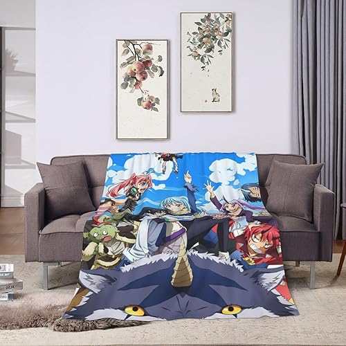 Miniatura 8 de Anime That Time I Got Reincarnated As A Slime - Manta de microforro polar ultra suave para cama, sofá, decoración de sala de estar, 60 x 50 pulgadas