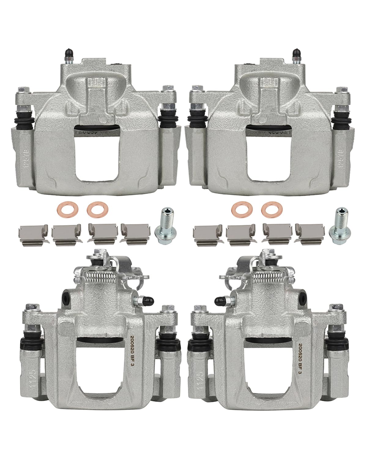 cciyu Front &amp; Rear Brake Calipers W/Bracket 18B5045 18B5044 18B5080 18B5081