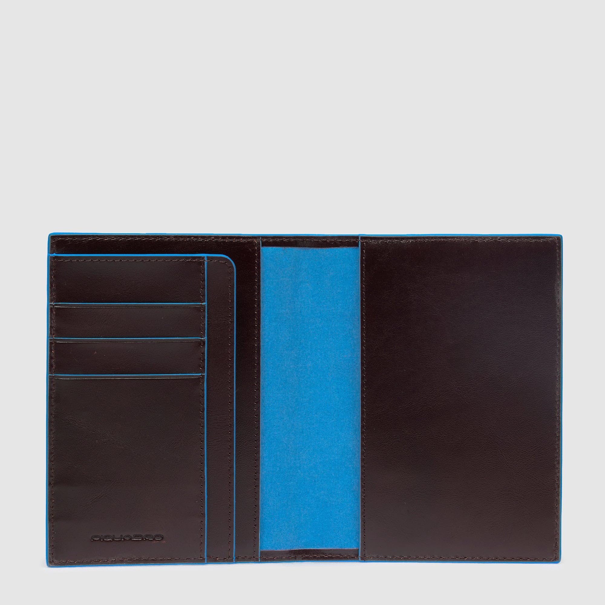 Piquadro - Karten und Reisepasshülle Blue Square aus Leder-Unisex-Mahagoni