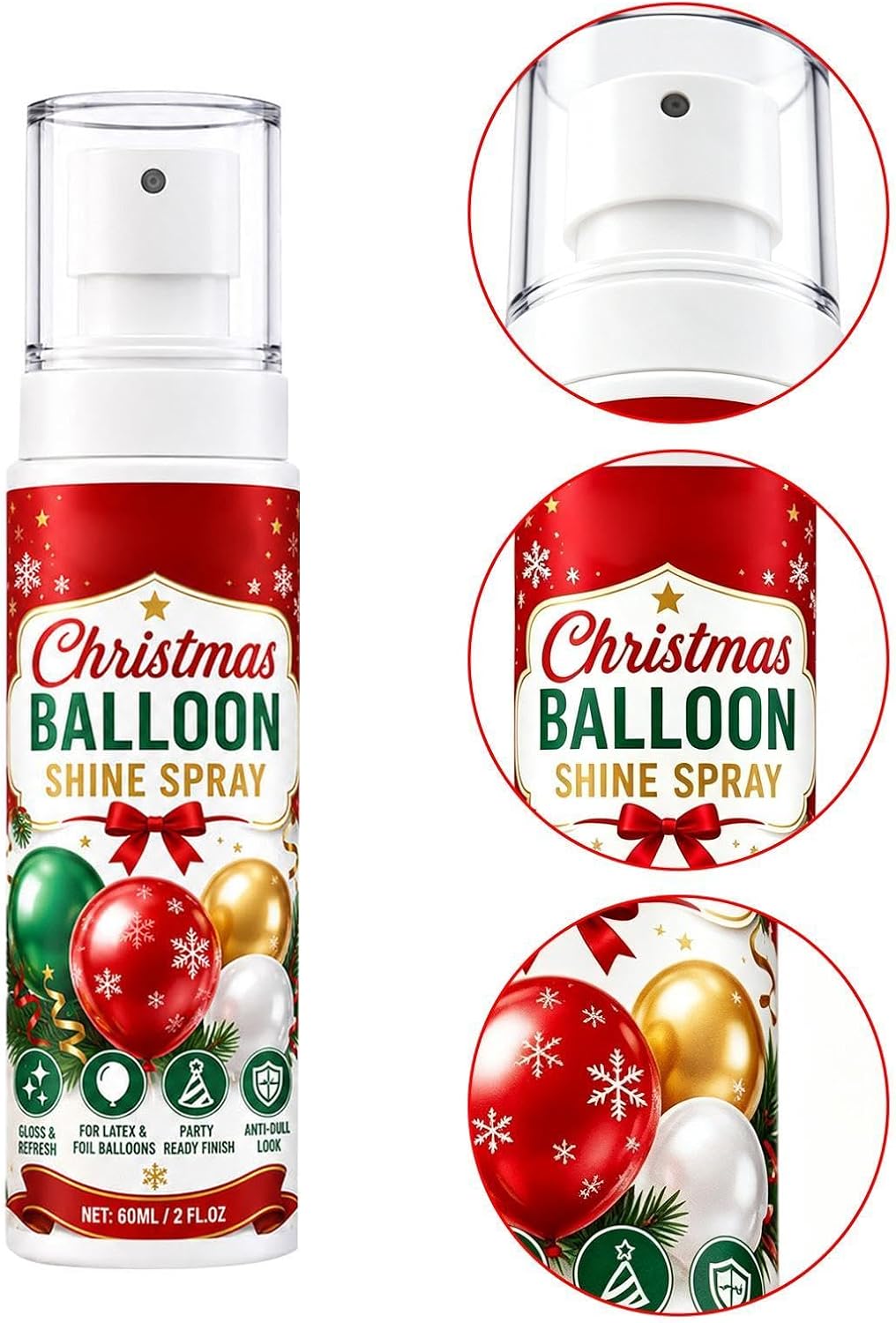 High Gloss Finish - Balloon Shine Spray, Fade Resistant Fine Mist Formula
