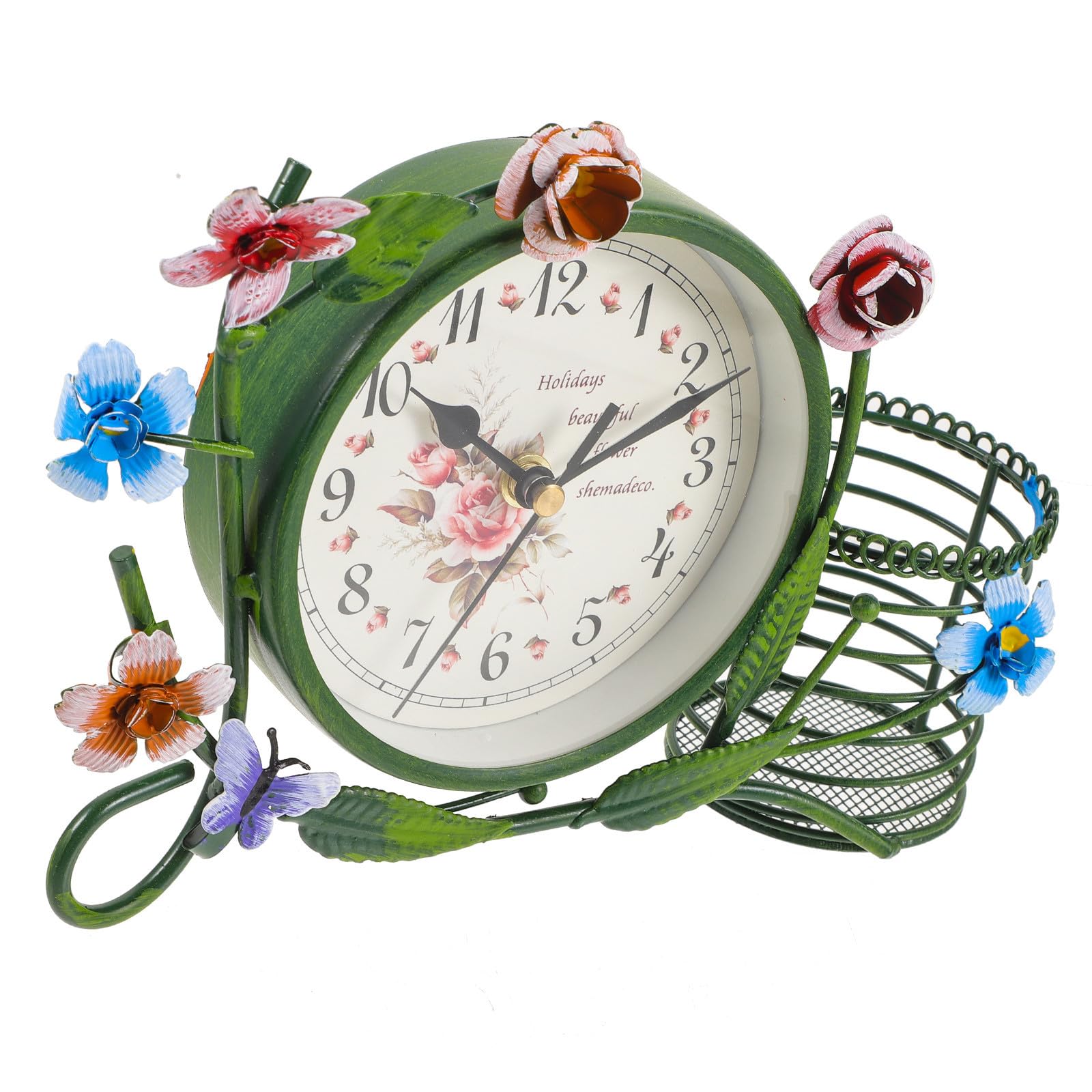 Reloj silencioso de hierro vintage EXCEART decorativo con mecanismo sin ruido para estudio