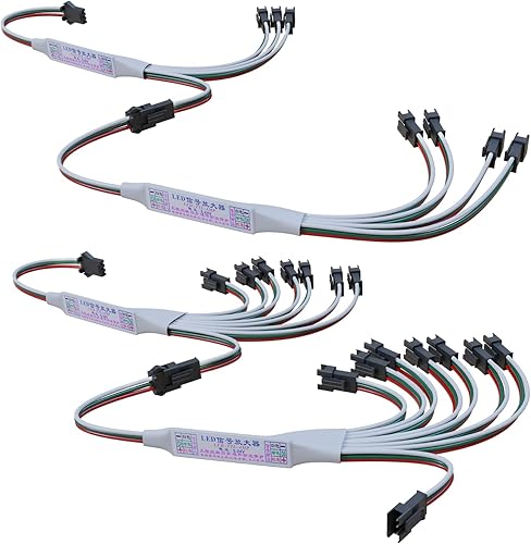 Miniatura 3 de LOAMLIN 1 a 8 RGB IC TTL Amplificador para WS2812B WS2811 SK6812 WS2814 etc 3 pin LED direccionable tira, cadena LED, cadena de hadas, matriz LED,