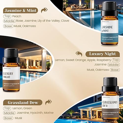 Miniatura 74 de Juego de aceites esenciales, aceites esenciales para aromaterapia, aceites esenciales de aromaterapia para hombre (0.2 x 0.3 fl oz), cuero, ron