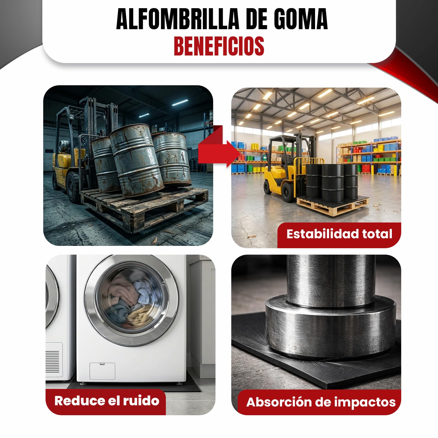 Suelo de Goma Antideslizante SBR en Rollo de Caucho, Color Negro, Liso, 140 cm Ancho x 600 cm Largo x 2 mm Grosor, Duradero, Ideal para Garaje, Taller y áreas de Trabajo Industrial + Cúter y Cinta