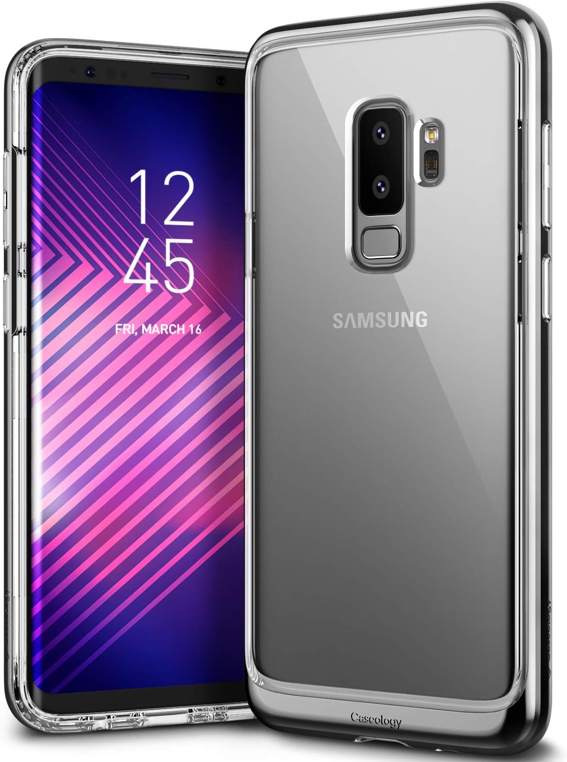 Caseology Skyfall for Galaxy S9 Plus Case (2018) - Silver Metallic