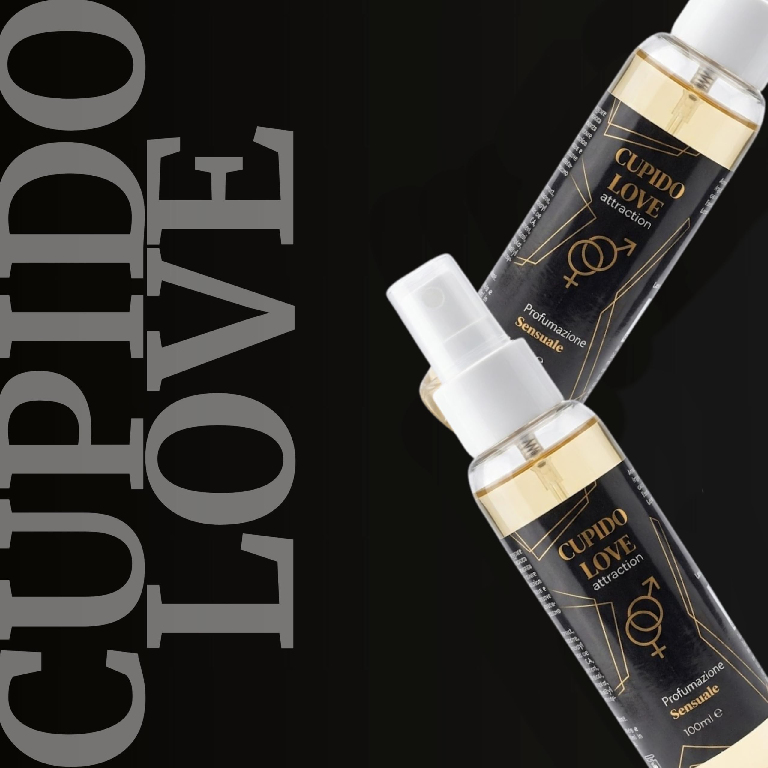 Cupido Love Eau de Parfum Masculin avec Phéromones 100ml | Fragrance Fraîche et Intense, Longue Durée, Spray