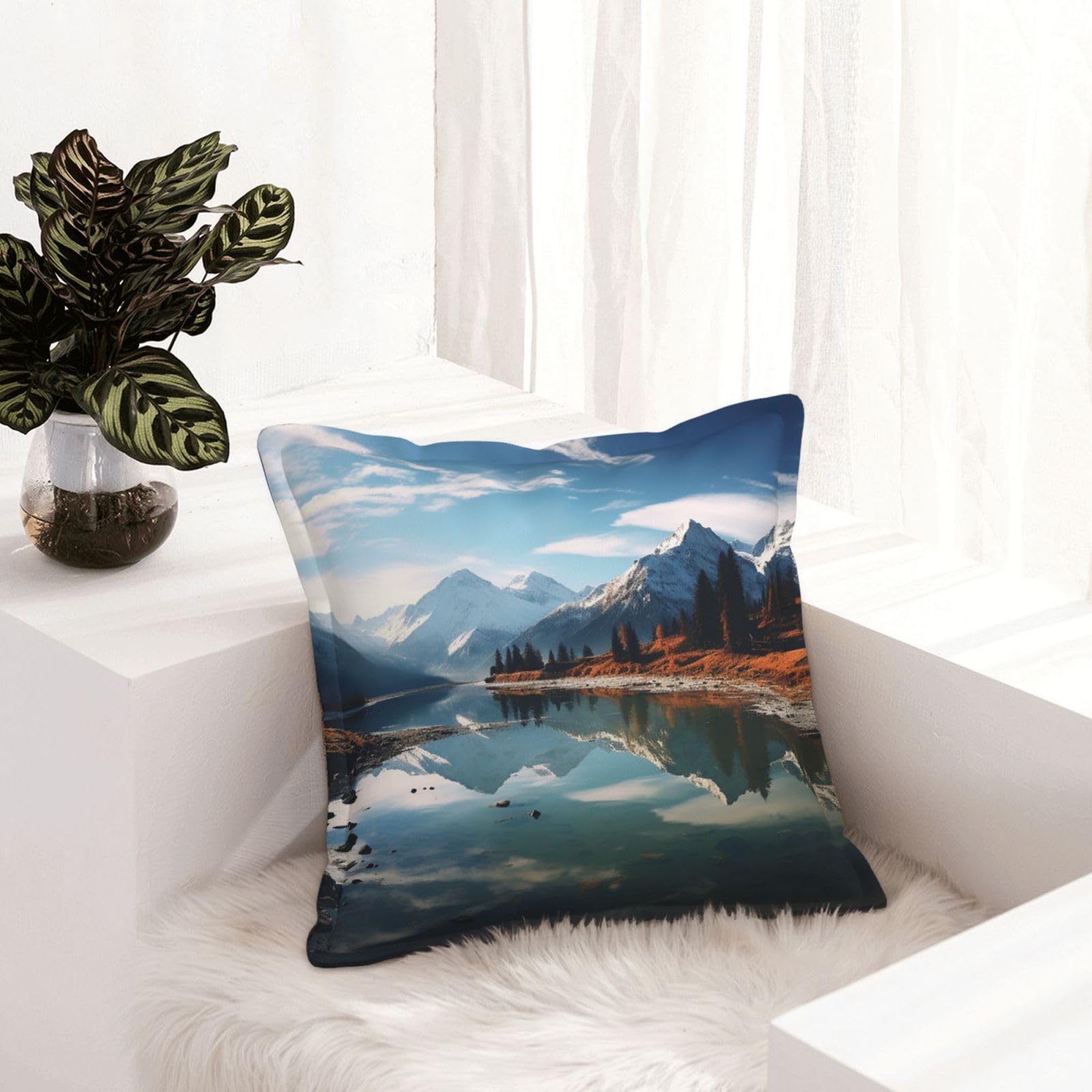 Housse de coussin en similicuir chic pour salon moderne 40x40 cm