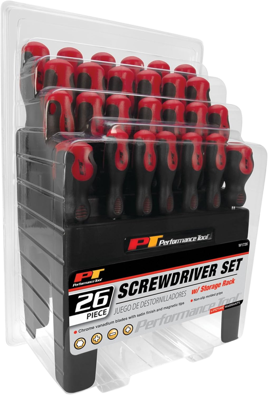 Performance Tool W1726 26-Piece Screwdriver Set with Rack