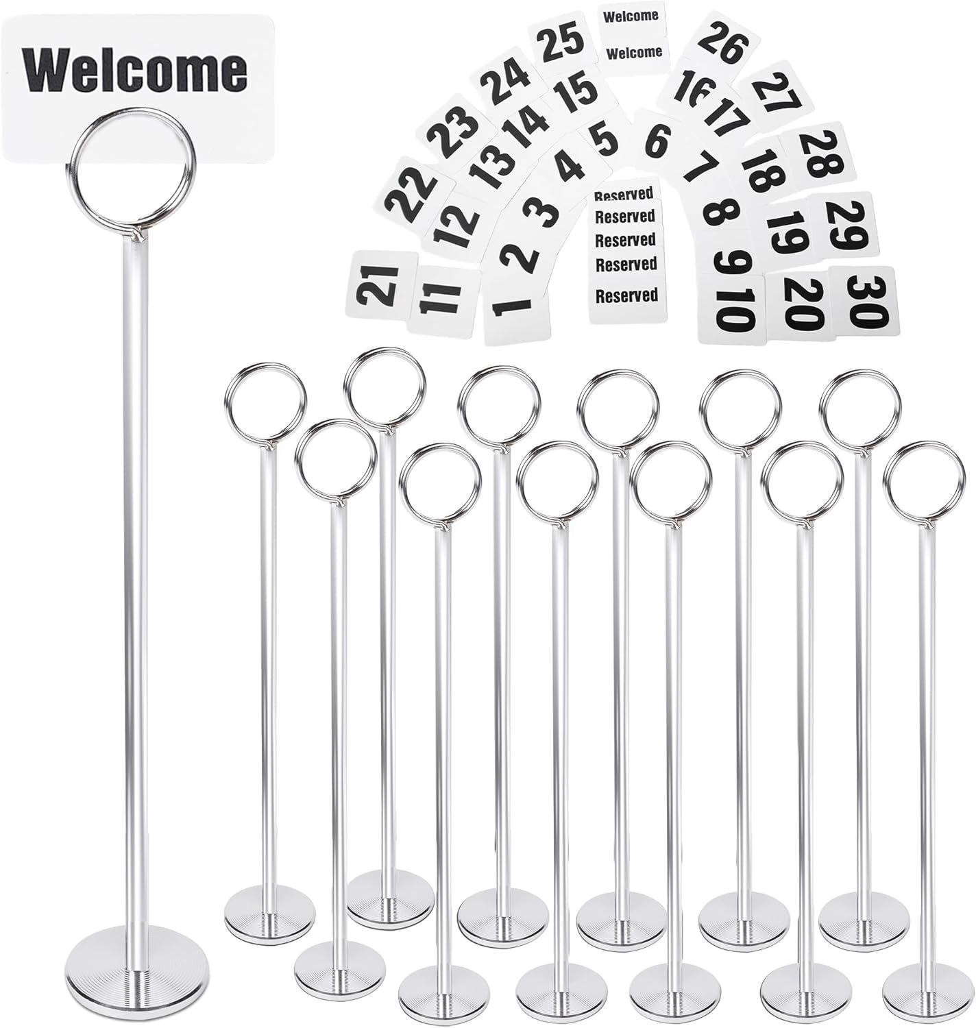 12 Pc Table Numbers 12 Inch Tall , Table Number Holders