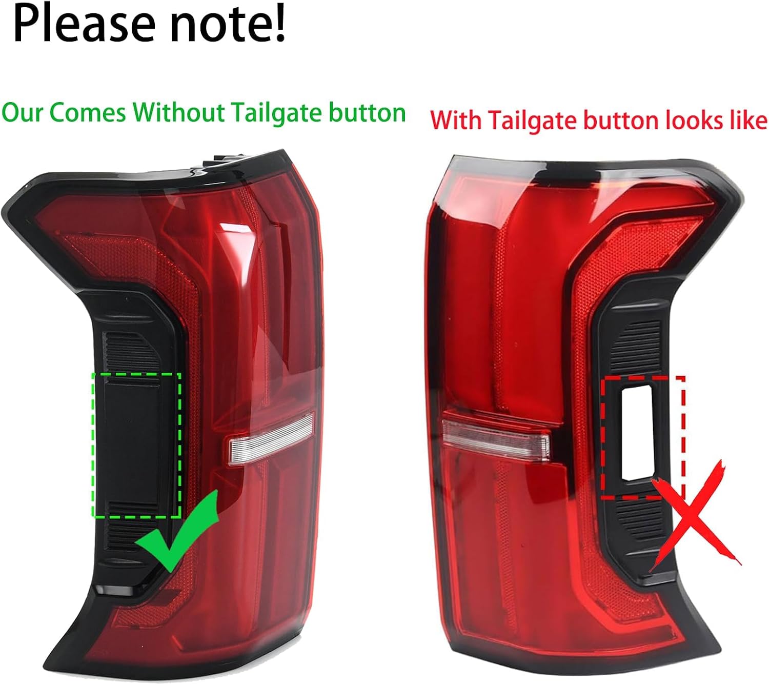 Right Passenger side Full LED Tail Lights Assembly For 2024 2025 Toyota Tacoma TRD Off-Road Limited SR Pickup Truck Replacement Rear Brake Lamps W/O Tailgate Button Hole(RH)