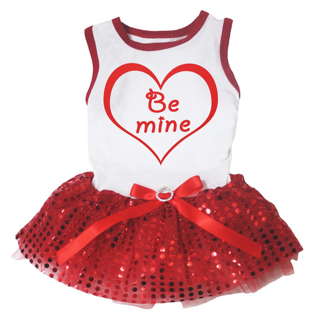 Robe pour chien confortable en coton anti-irritation avec jupe tutu rouge