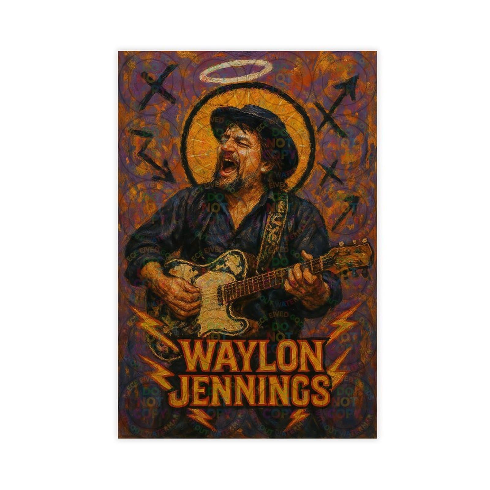 ZYGNBHL Poster su tela della serie "Heaven Needs Country Music", poster da parete per camera da letto, ufficio, cucina, regalo, senza cornice, 61 x 91,4 cm