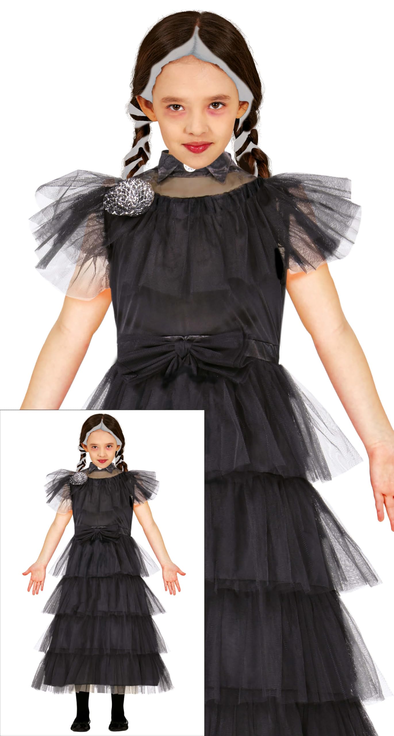 Gothic Girl Queen Fancy Dress Halloween Costume Age 5-6 Years