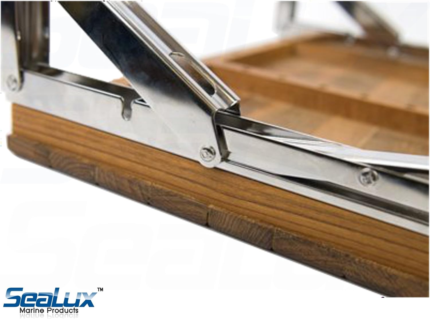 SesaLux Marine Stainless Steel Folding Shelf Bracket 12", Load Capacity 330 lbs. Long Release Arm