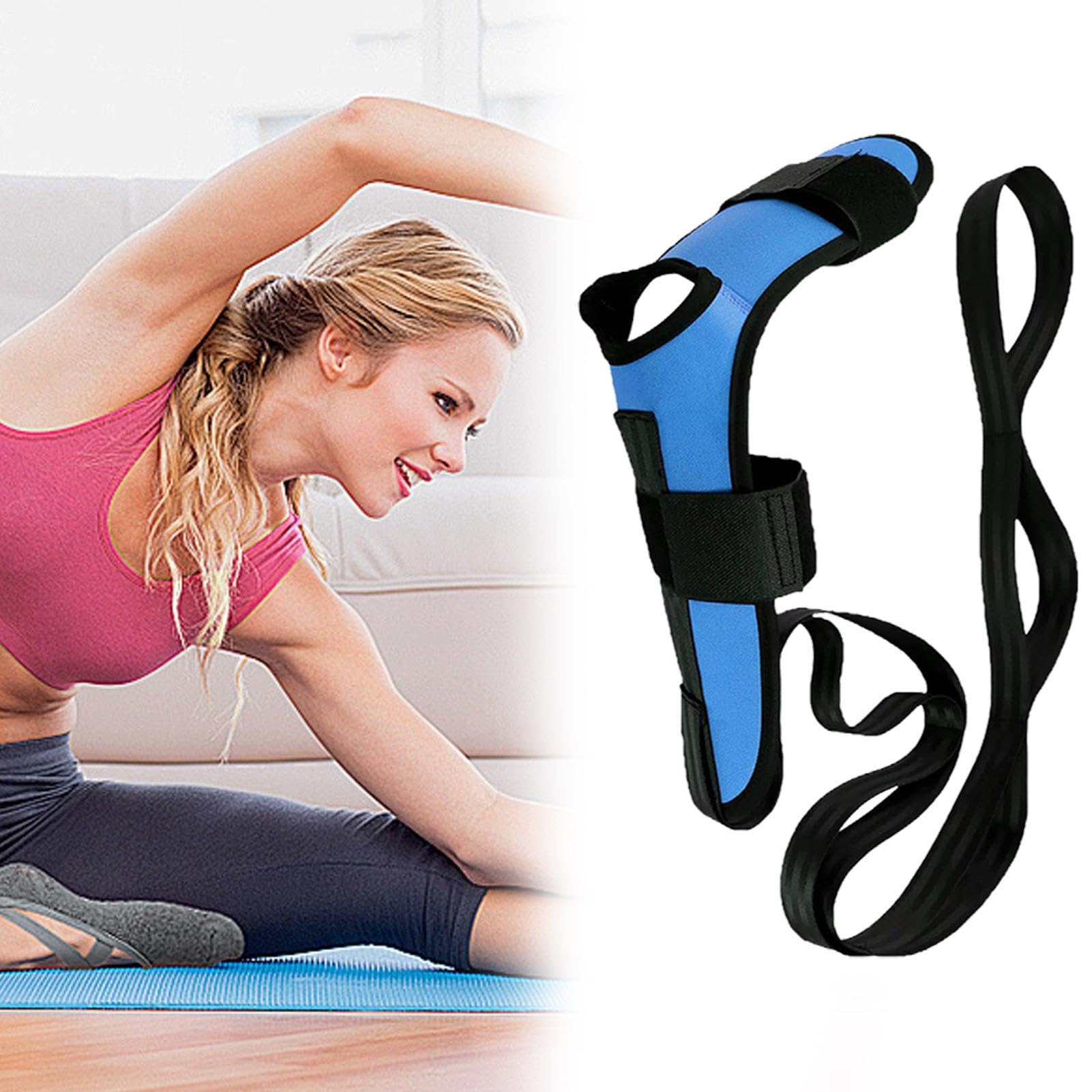 Leg Stretch Strap, Exercise Stretching Belt, Fascia Hamstring Stretcher, Adjustable Loops Flexibility, Ideal for Home Workouts, Pilates, Gymnastics, Women and Men, Multicolor