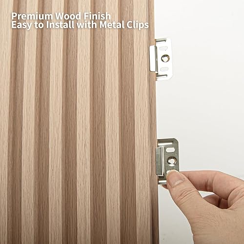 Miniatura 5 de Art3dwallpanels Wood Slat Wall Paneling, 104'' x 6.7'' WPC Soundproof 3D Wall Panels for Interior Wall Decor, 8 Pack Fluted Textured Panel Wall