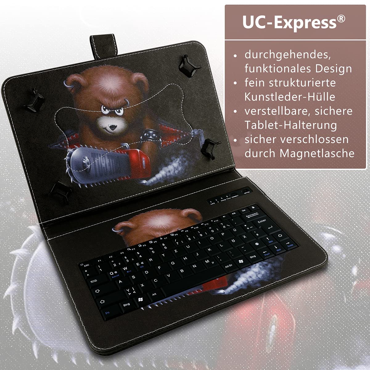 GOOJODOQ Étui De Clavier Pour Samsung Galaxy Tab A9+/A9 Plus 11" 2023, Clavier QWERTZ Amovible Avec Coque De Protection Pour Galaxy Tab A9+ 11" 2023 SM-X210/X215/X216, Bleu