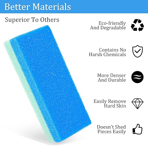 Miniatura 7 de 9 unidades de piedra pómez de doble cara para pies, lima de pedicura para pies, piel dura, removedor de callos exfoliante, profesional para pies
