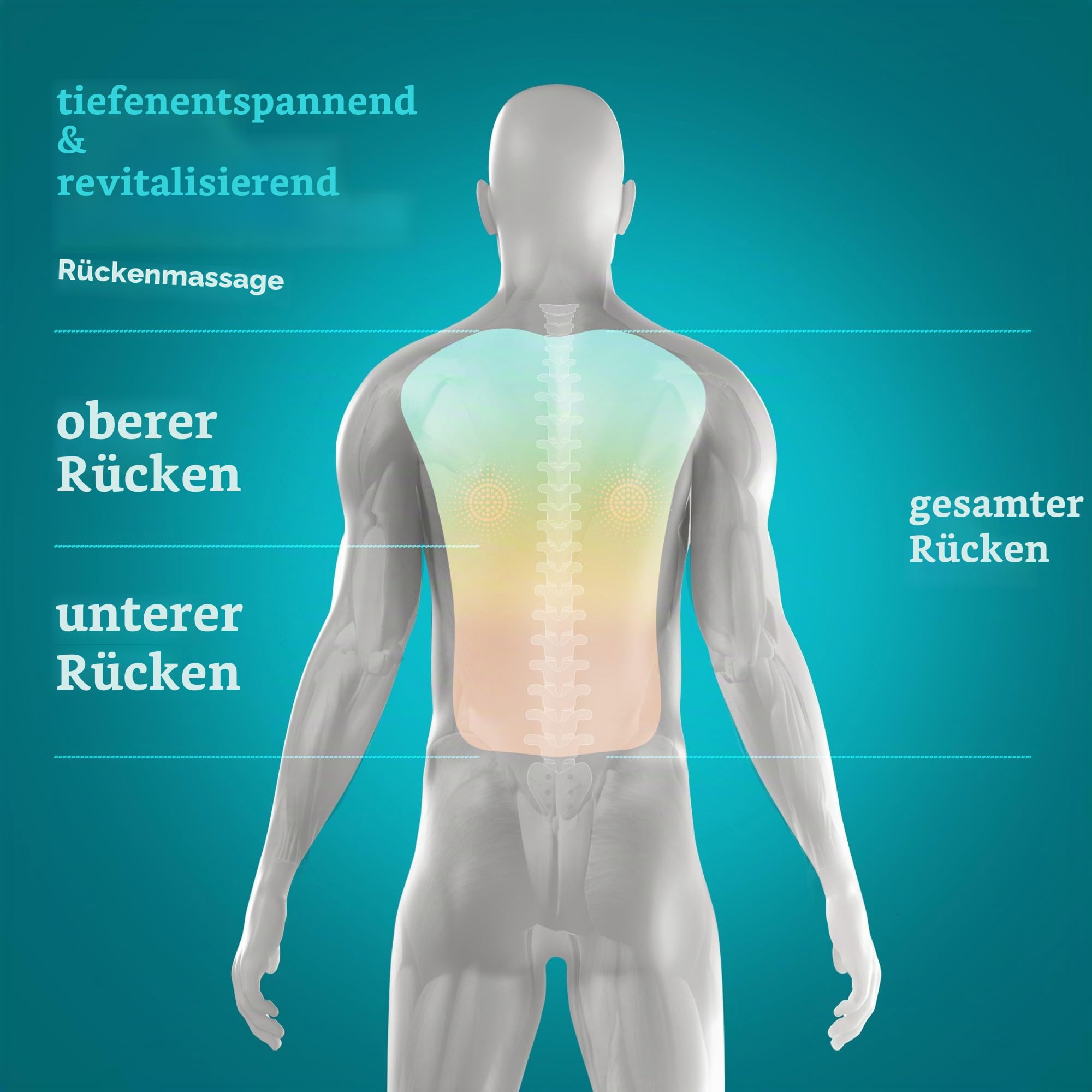 Homedics Shiatsu Massagesitzauflage für Rücken, Schultern, verstellbares Rückenmassagegerät mit Wärmefunktion, Vibrationsfunktion, löst Muskelverspannungen mit 3 verschiedenen Massagearten, Schwarz