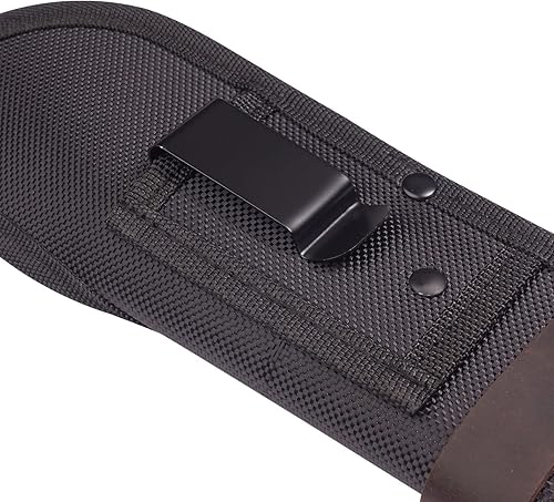 Miniatura 8 de MOTEECRAG Machete Tactical - Cuchillos tácticos de hoja fija de acero inoxidable con mango de nogal de madera dura con funda para cortar, dividir y