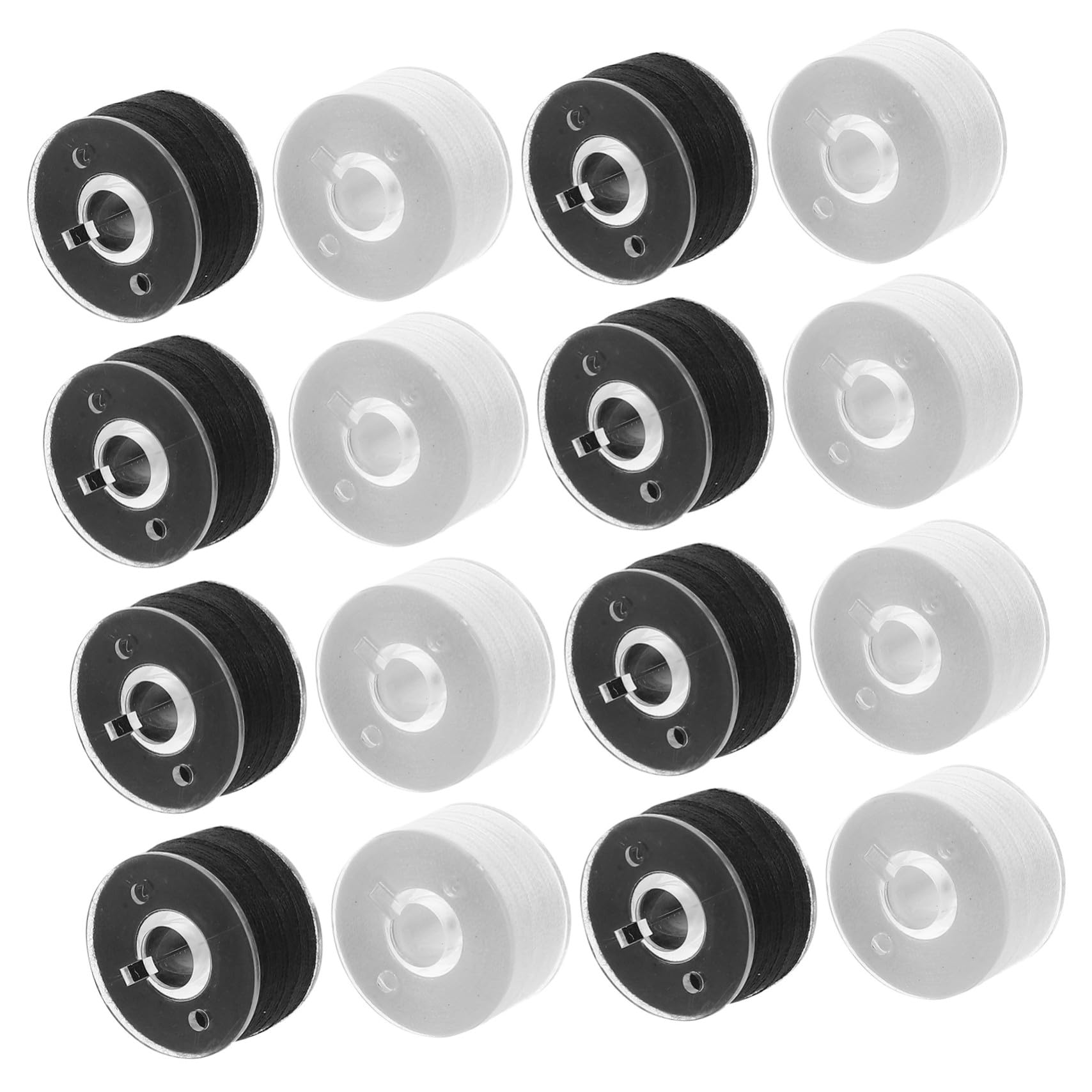 Bobinas de Hilo de Bordar de Poliéster Prebobinadas 144 Uds | Abs, 60s/2, Recambio Rápido para Máquina de Coser, Uso en Tareas de Bordado y Prendas