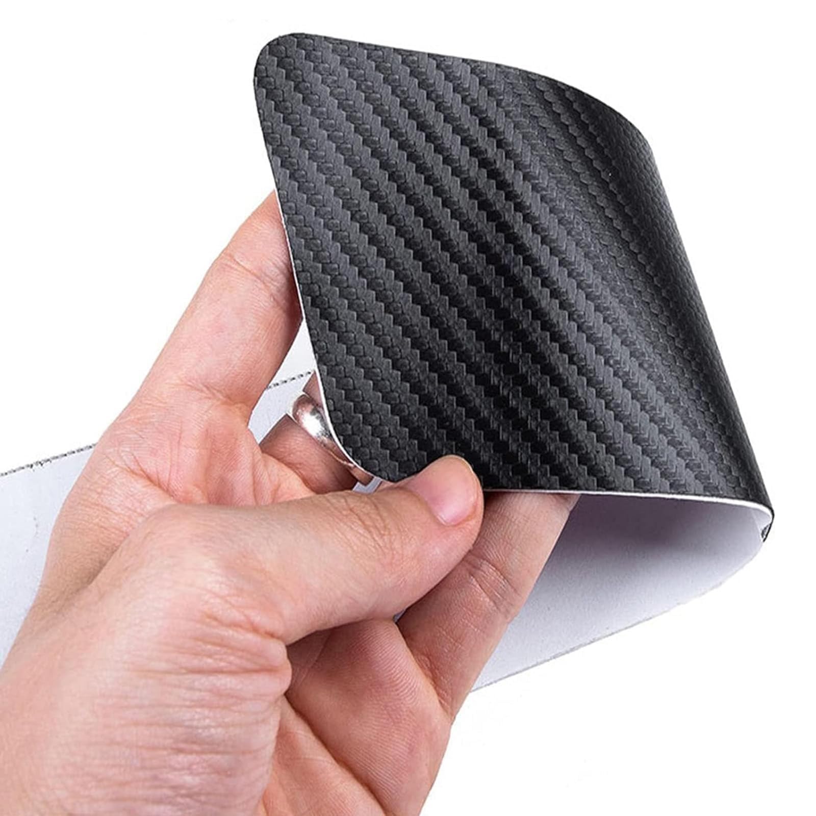 4 Protezioni Davanzale Portiera Auto In Fibra Di Carbonio Per GTI - Adesivo Antigraffio Rosso - Foto 10