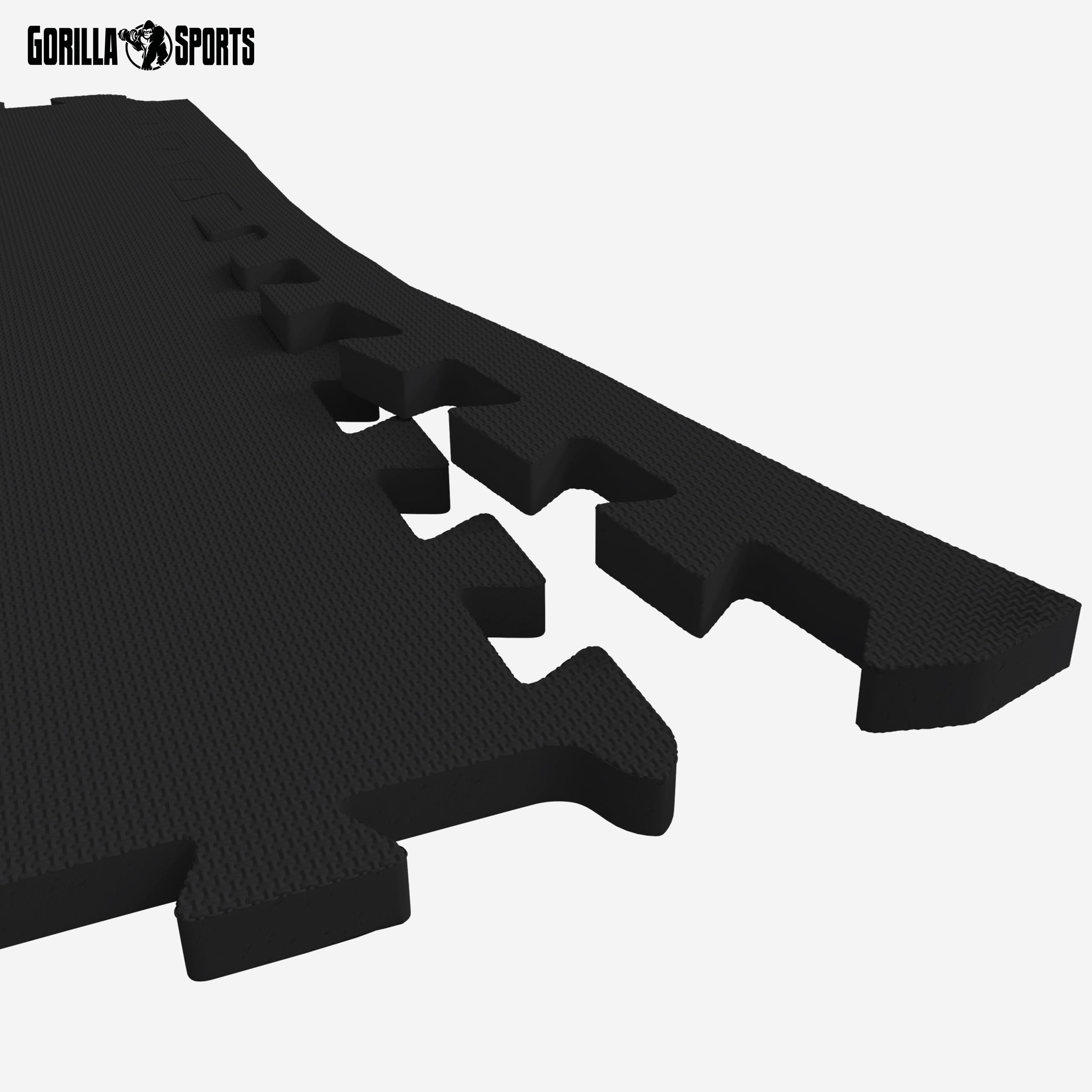 Gorilla Sports Protection Tapis Kit 6 Tapis 12 Embouts Puzzle Sol Fitness